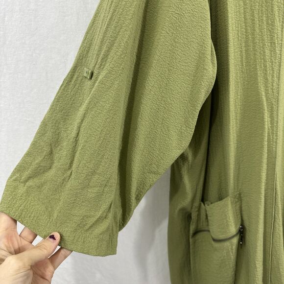 Ali Miles Green Cowl Neck Asymmetric Tunic Top Womens 2X Art to Wear Lagenlook - Picture 4 of 11